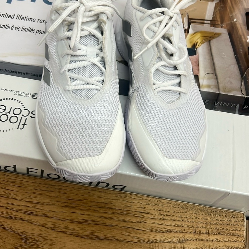 Adidas White Athletic Shoes with Breathable Mesh